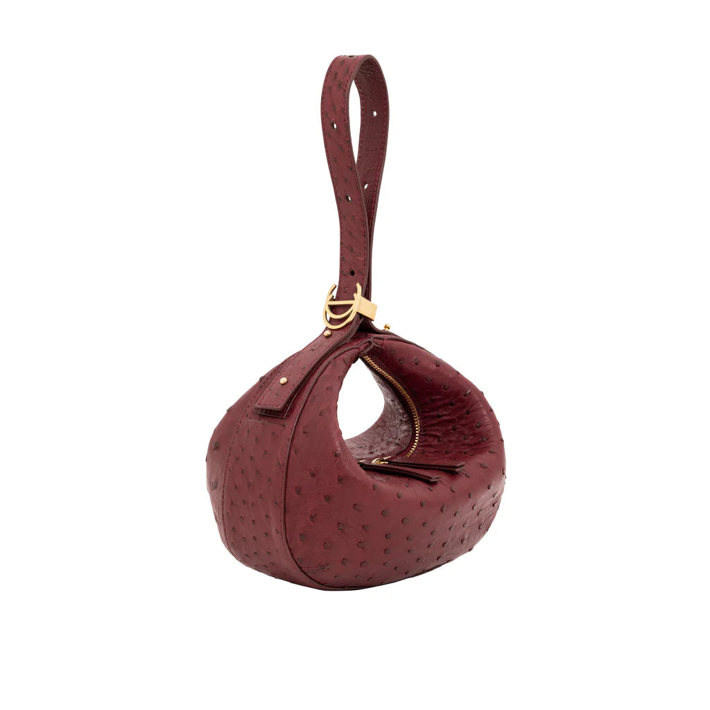 Lolita Handbags, Full Ostrich Leather, Cerise