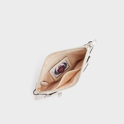 The Ruby Leather Crossbody Clutch, Stone