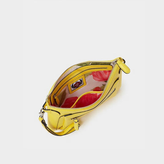 The Ruby Leather Crossbody Clutch, Citrus