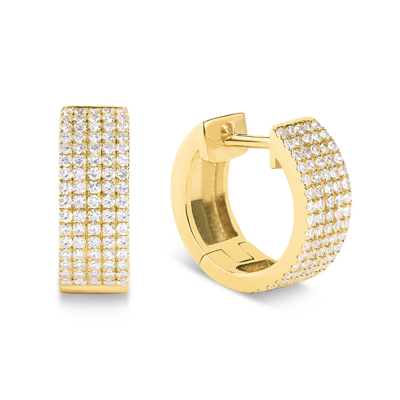 Dilamani 5 Row Pave Huggy, 14Kyg, D=0.46