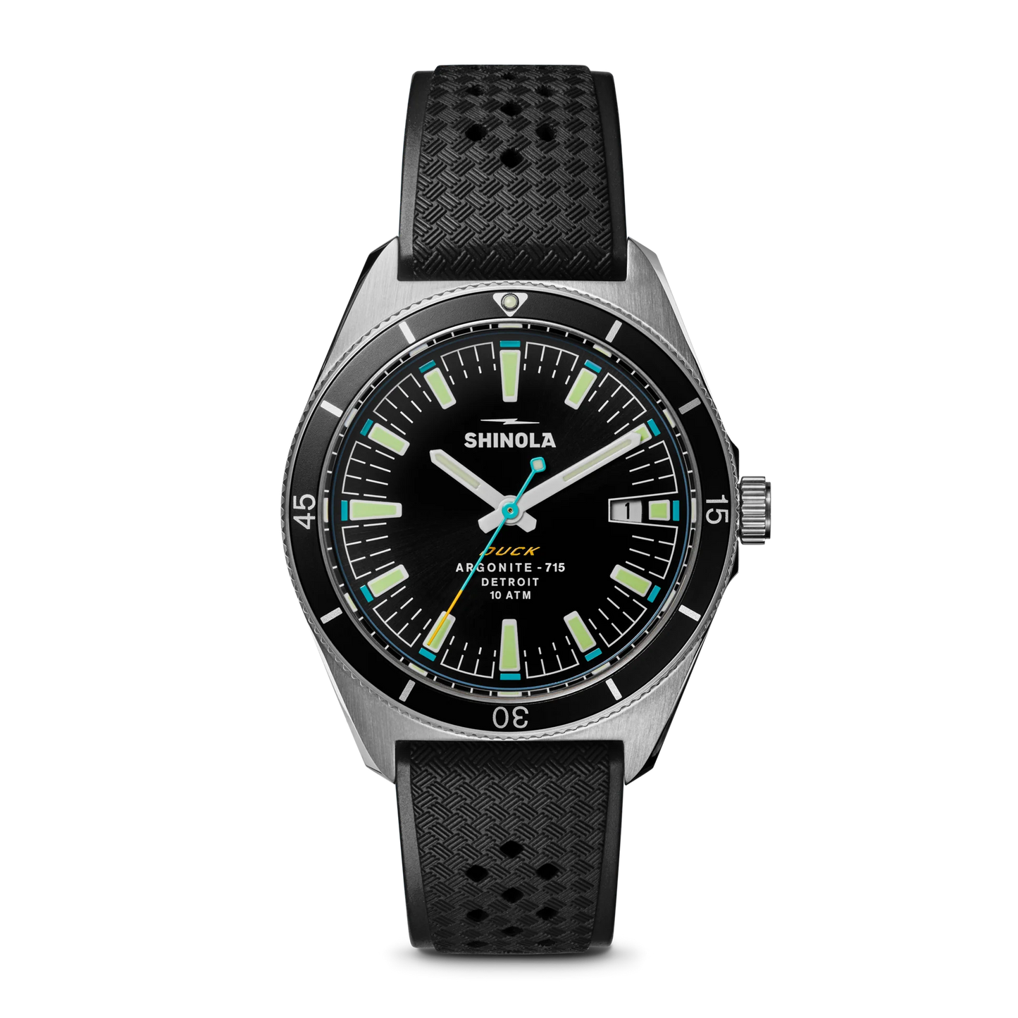 Watch: Duck 3hd 40mm, Black Rubber Strap
