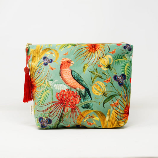 Ark Paper Velvet Wash Bag - Rio Green