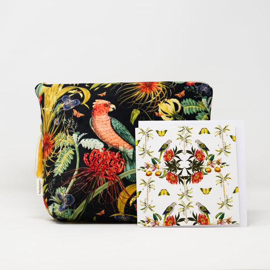 Ark Paper Velvet Wash Bag - Rio Black