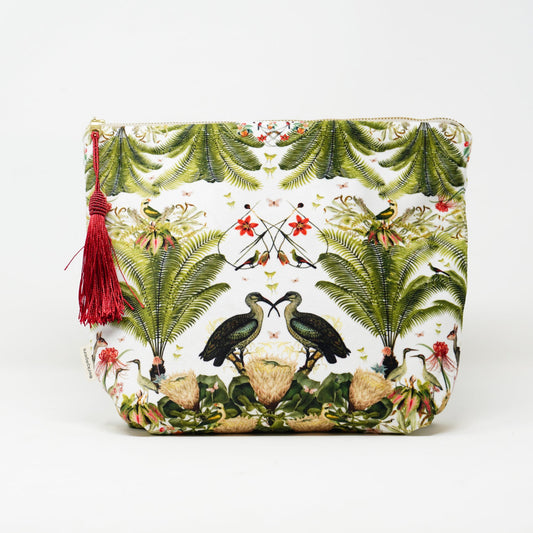 Ark Paper Velvet Wash Bag - Hadeda White