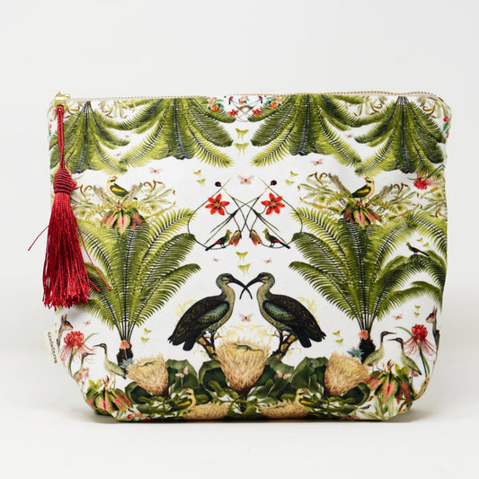 Ark Paper Velvet Wash Bag - Hadeda White