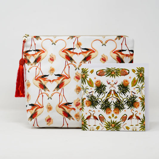 Ark Paper Velvet Wash Bag - Flamenco