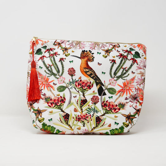 Ark Paper Velvet Wash Bag - Hoopoe White