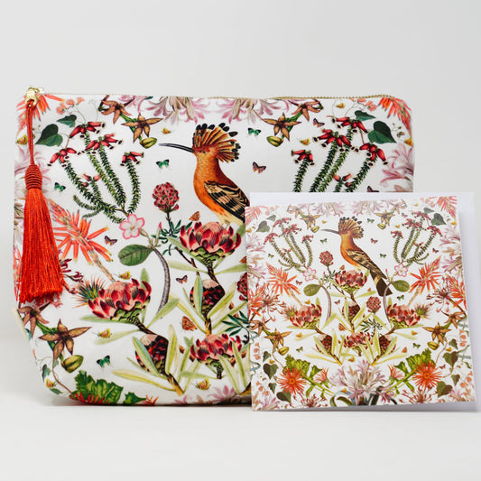 Ark Paper Velvet Wash Bag - Hoopoe White