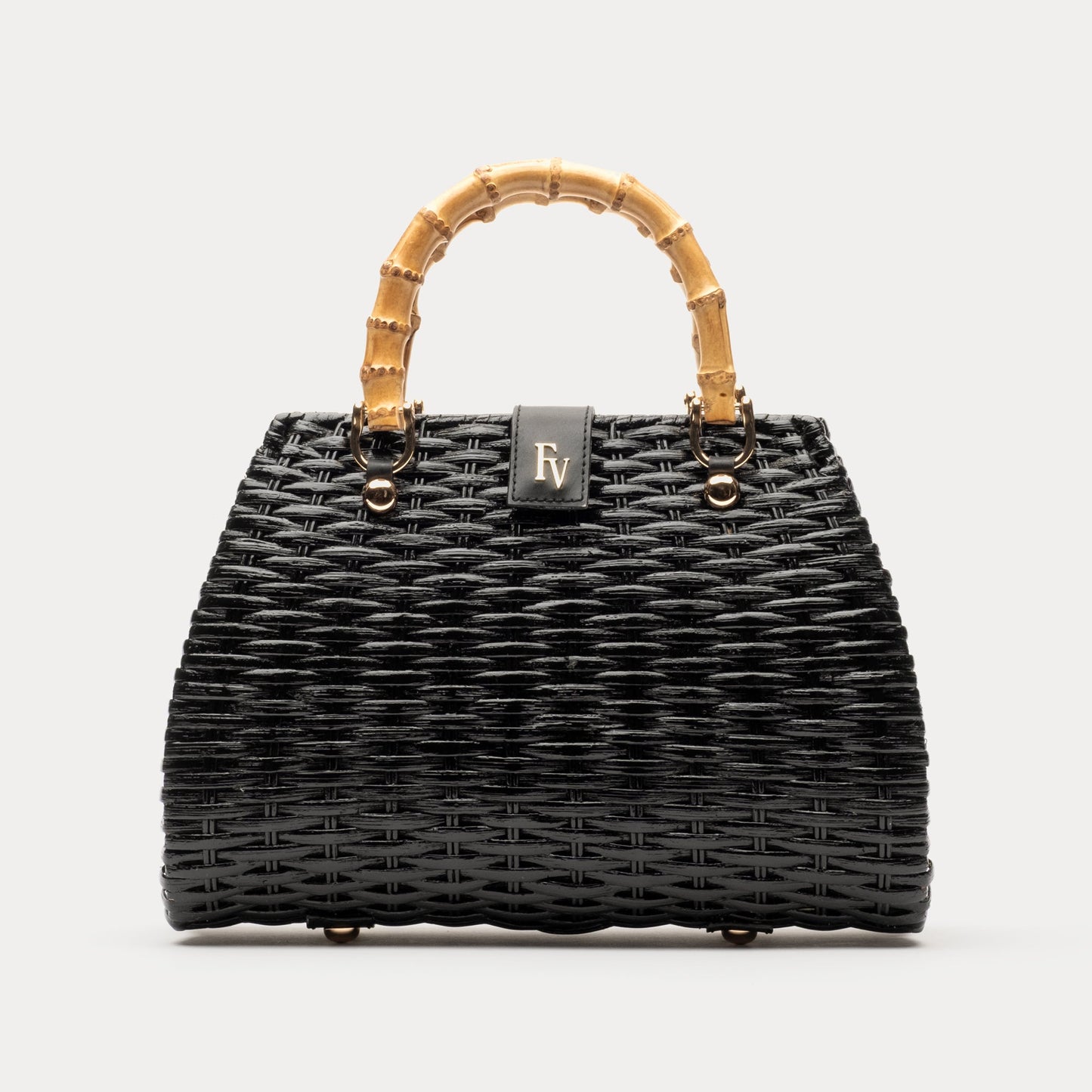 Rooster Wicker w/Bamboo Handle Black