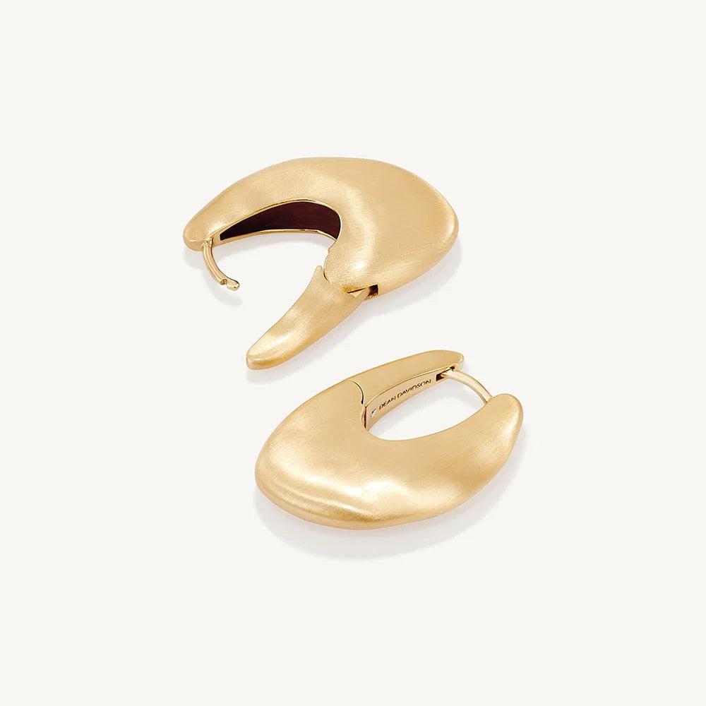 Serra Hinged Hoops - Gold