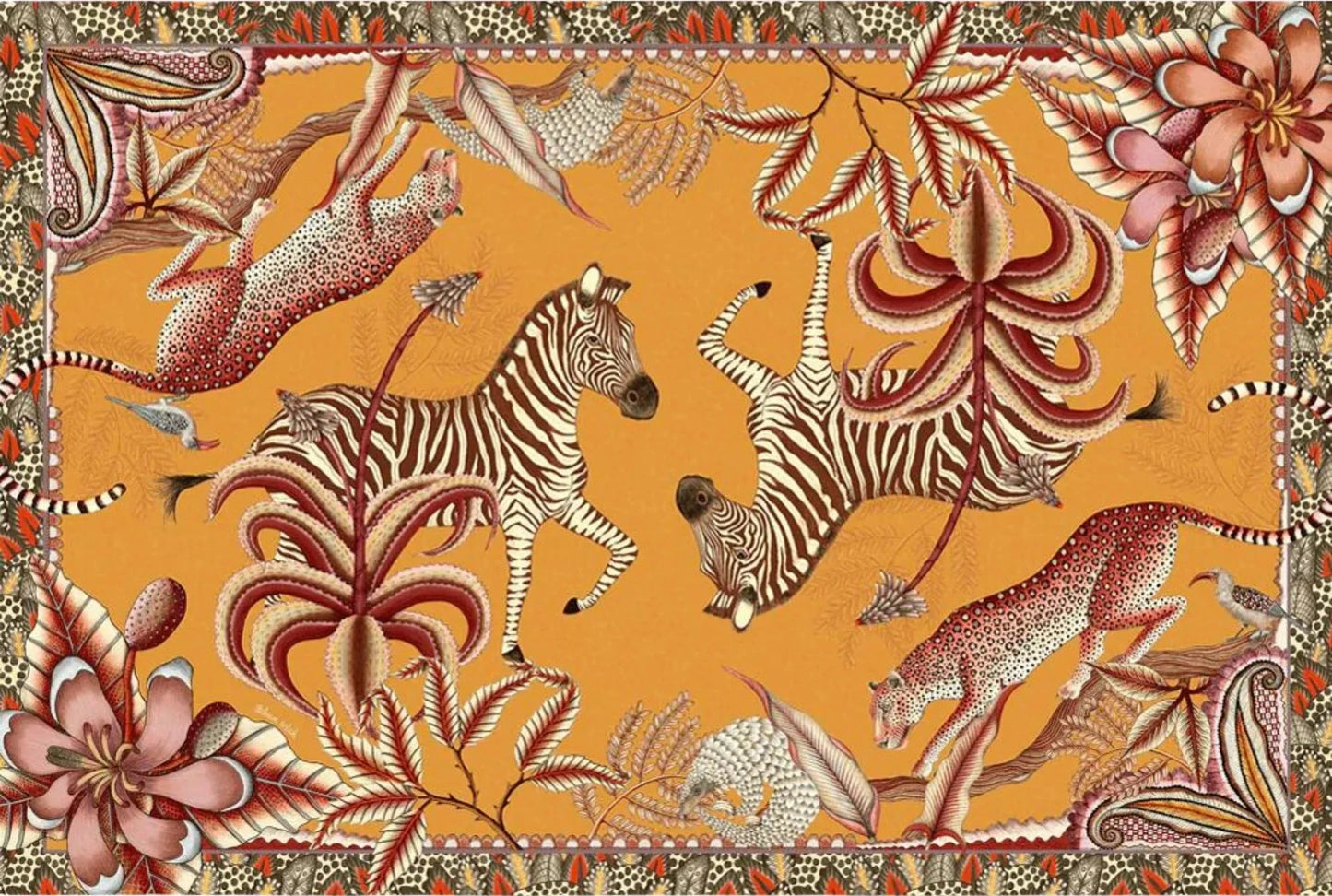 Pangolin Park Tablecloth, Flame, 94"X63"