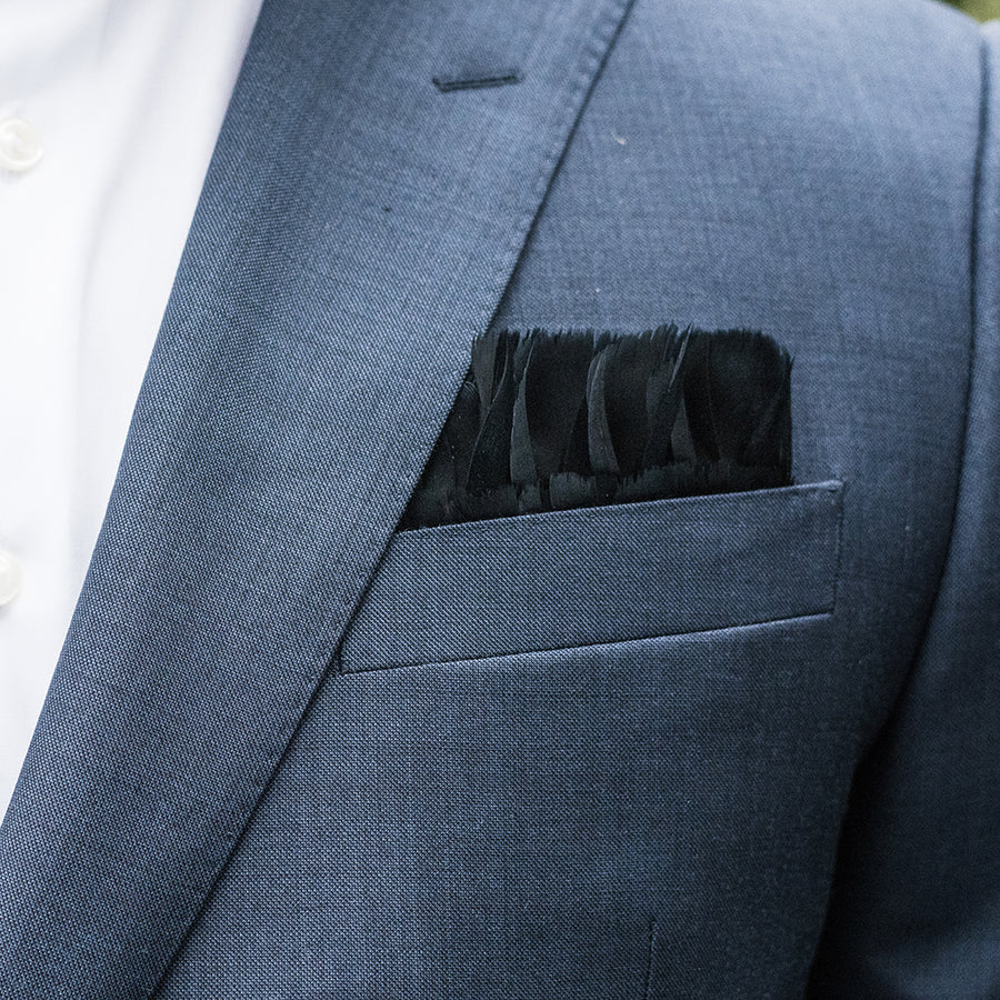 Brackish Obsidian Pocket Square