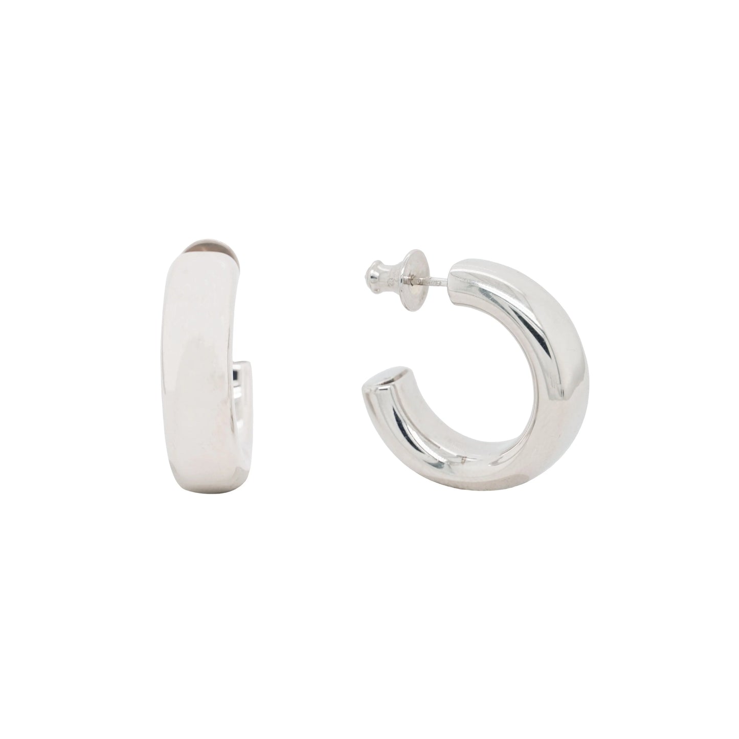 Pesavento Elegance Chunky Hoop, Rhodium