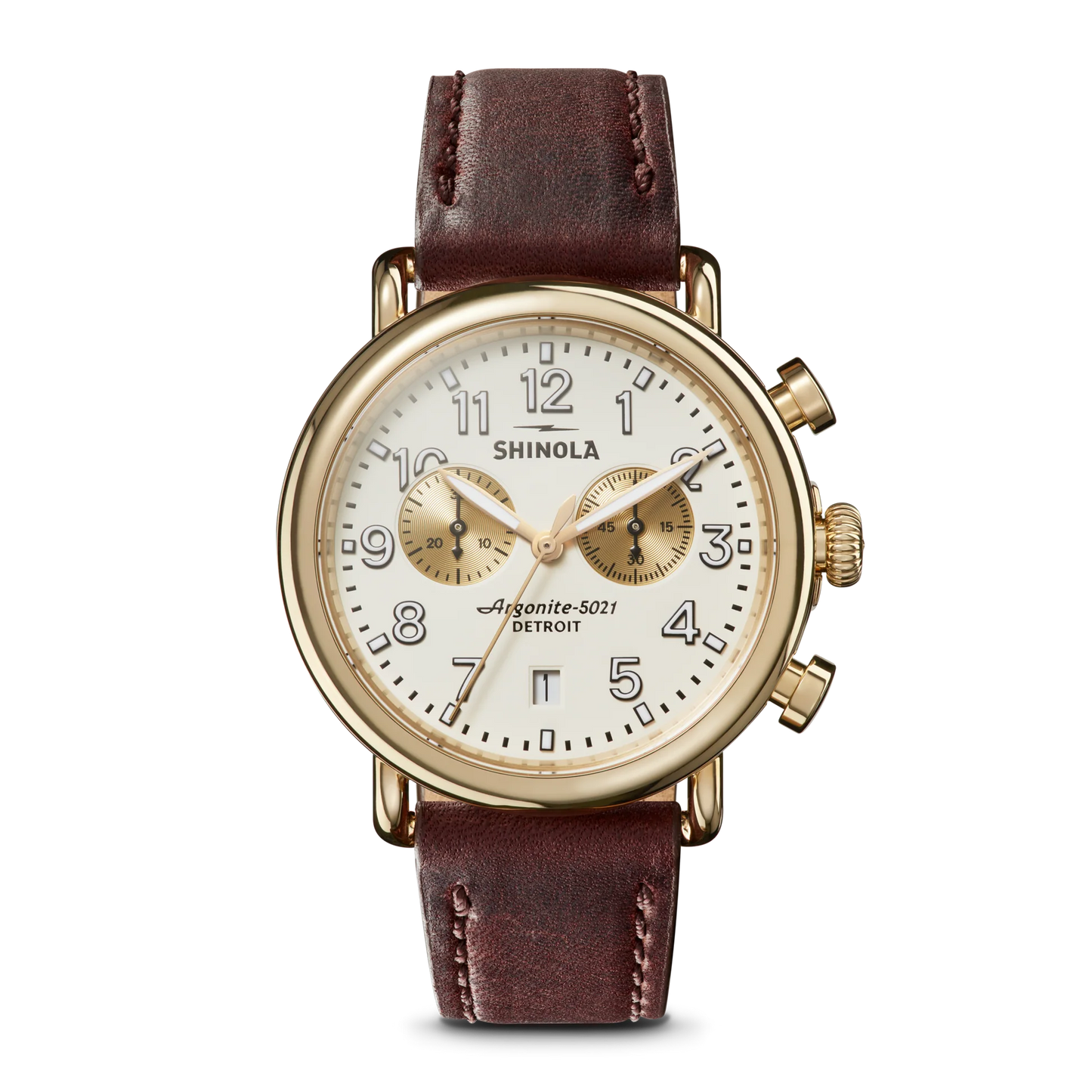 Watch: Runwell 2 Eye Chrono 41mm, Cattail Leather Strap