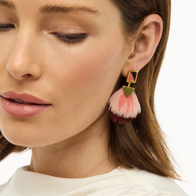 Megan Bezel Drop Earring