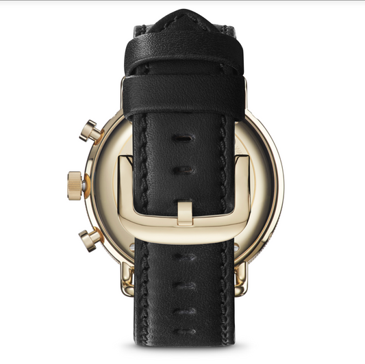 Shinola Canfield Sport 45mm, Matt Black Leather Strap