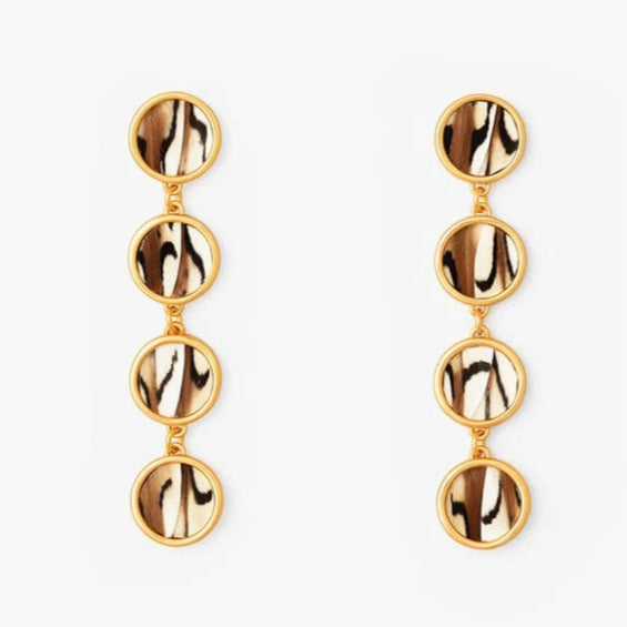 Coopers Town Round Bezel Drop Earing
