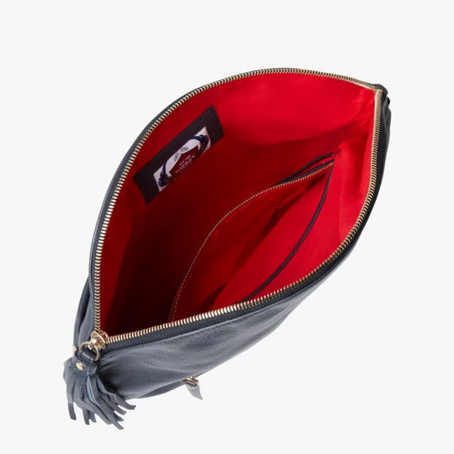 The Milano Leather Sling Bag in Navy