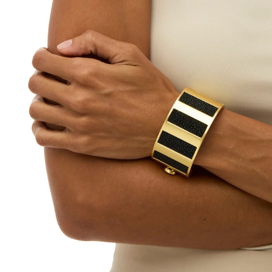 Lola Striped Hinge Cuff
