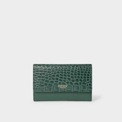 The Kellie Leather Matinee Purse in Forest