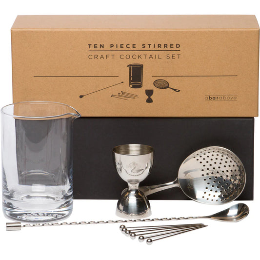 A Bar Above 10 piece Stirred Cocktail Set, Stainless