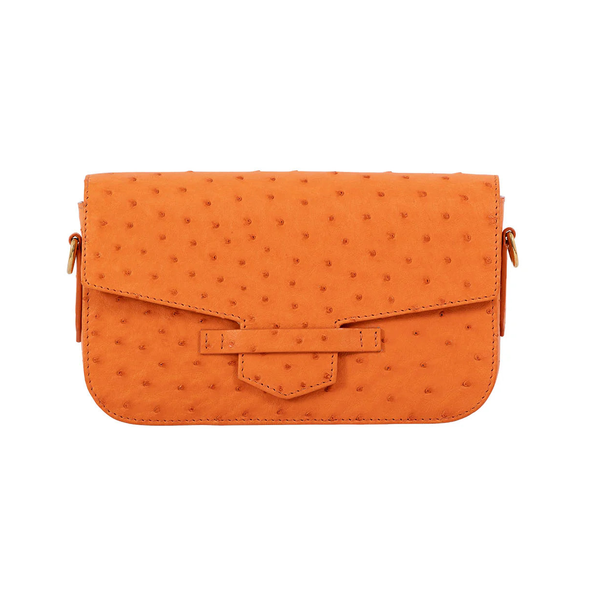 Caia Crossbody Ostrich Tangerine