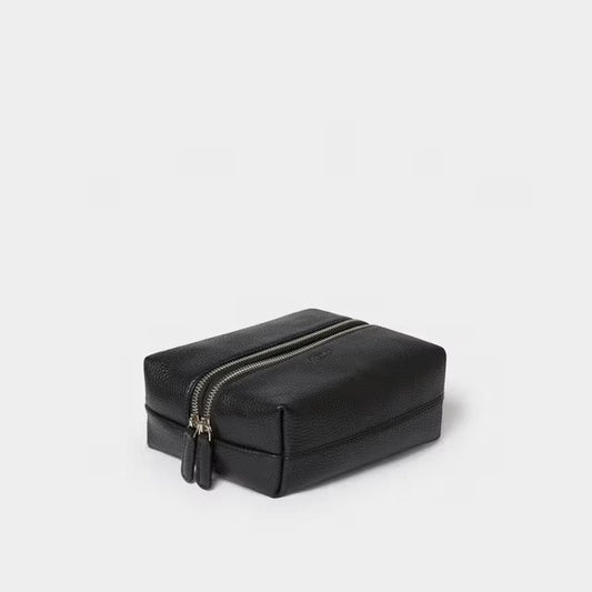 Double Zip Washbag - Black