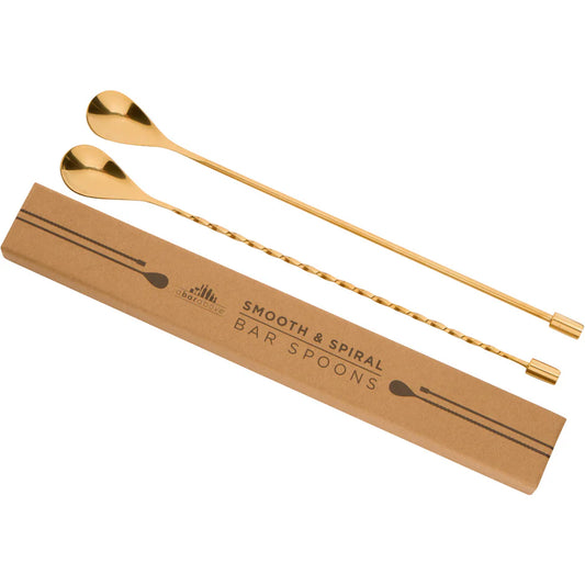 A Bar Above Set of 2 Bar Spoons, Gold