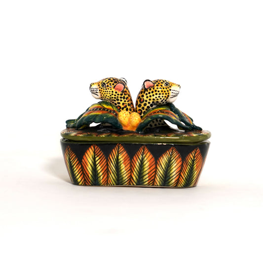 Ardmore Leopard Jewelry Box