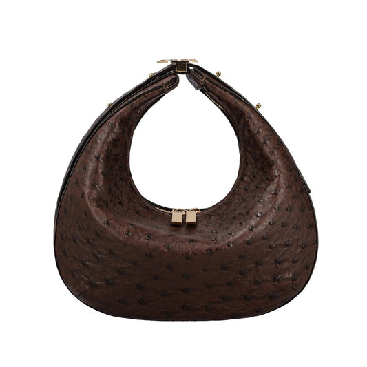 Aspen, Full Ostrich Leather in Nicotine
