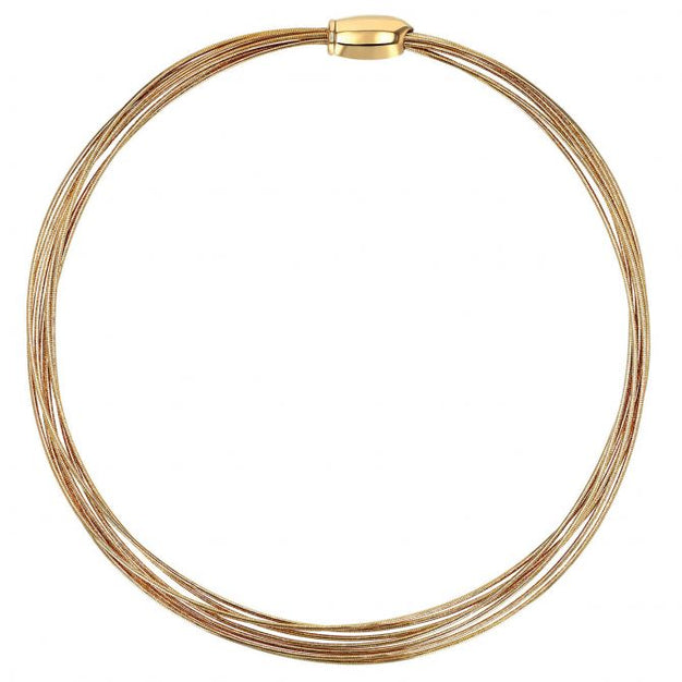 DNA Spring Thin Necklace 18K Yellow Gold Vermeil