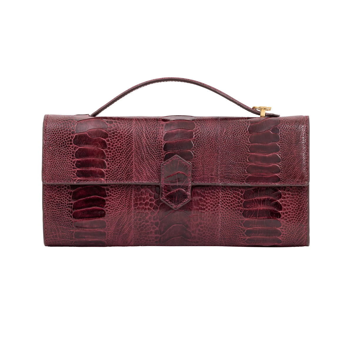 Freye Handbag, Ostrich Leg - Godiva