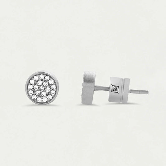 Signature Pave Studs, Cubic Zirconia