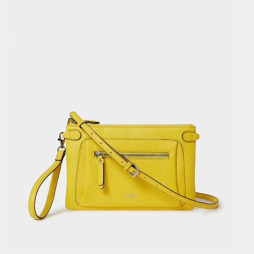 The Ruby Leather Crossbody Clutch, Citrus