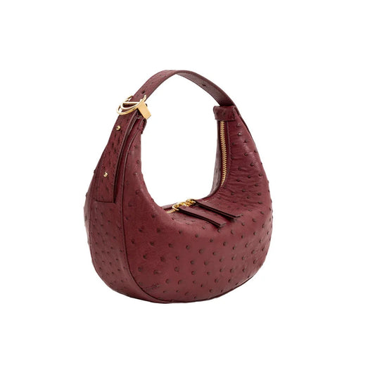 Lolita Handbags, Full Ostrich Leather, Cerise