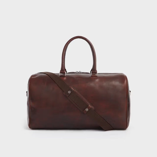 Carter Leather Holdall - Chestnut