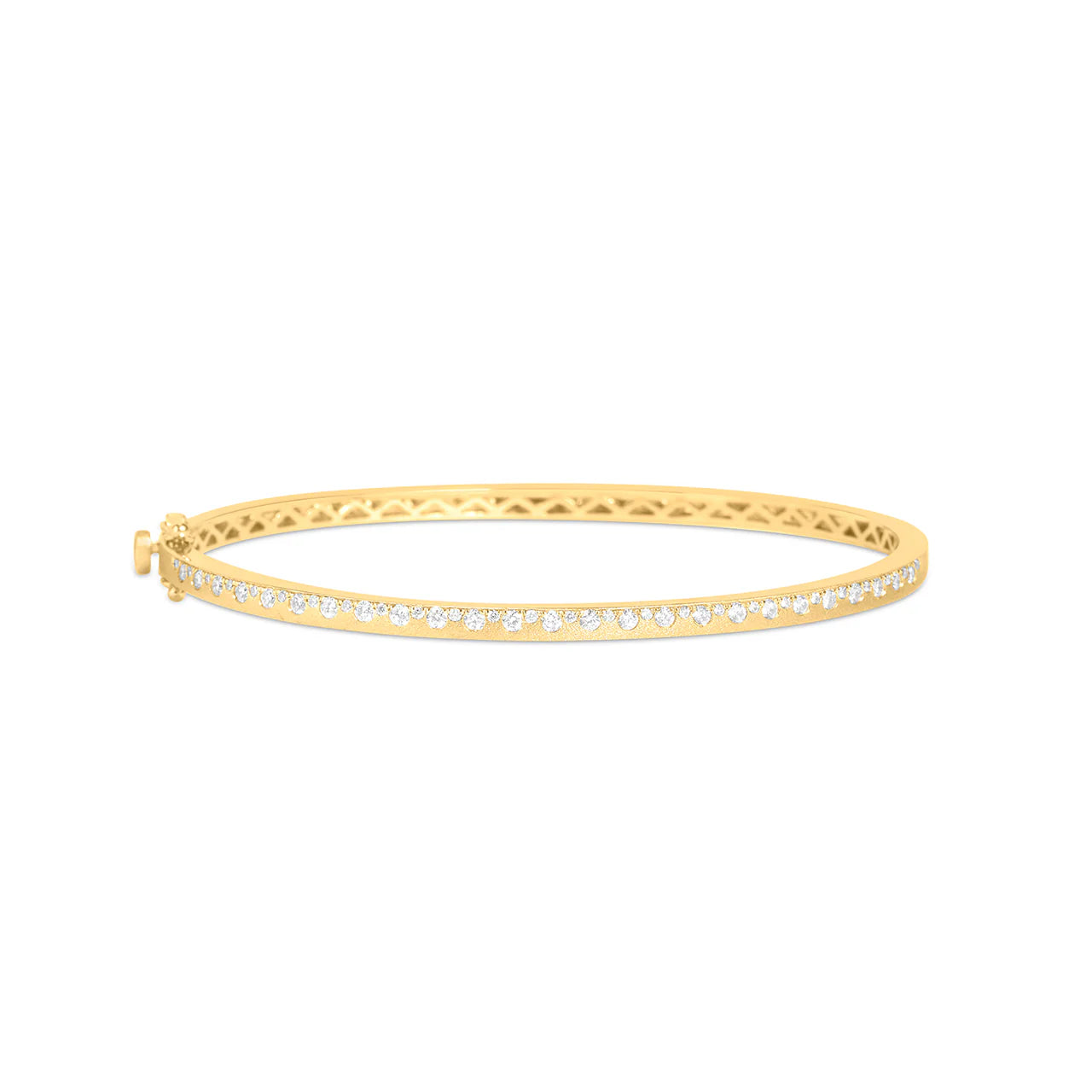 Offset Diamond Bangle, 14Kyg, .54 Bangle