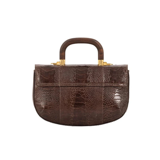 Picco Ostrich Leather Nicotine