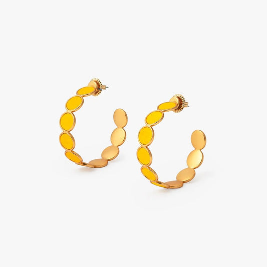 Behring Point Hoop Earrings