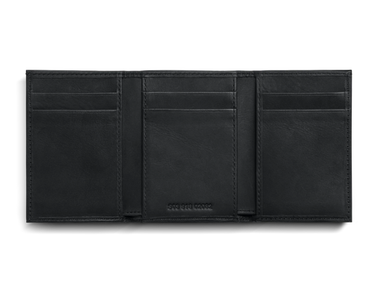 Shinola Trifold Navigator Wallet, Black