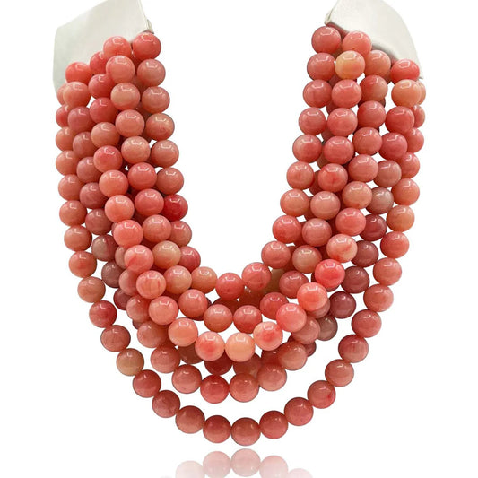 Multi Strand Coral Magnetic Clasp