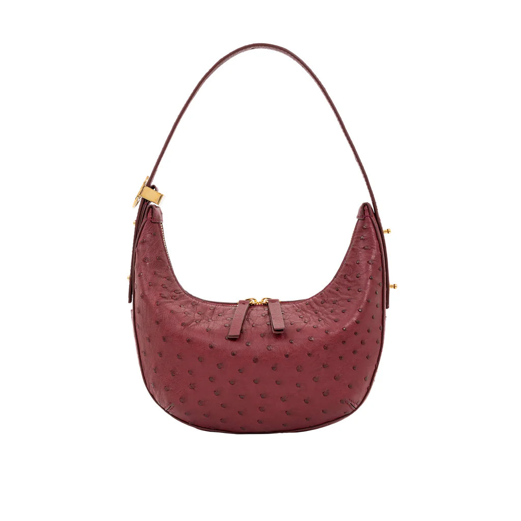 Lolita Handbags, Full Ostrich Leather, Cerise