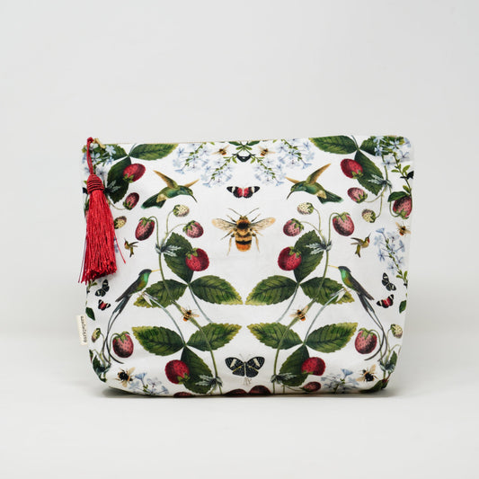 Ark Paper Velvet Wash Bag - Queen Bee White