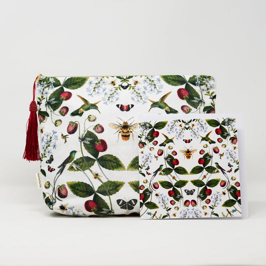Ark Paper Velvet Wash Bag - Queen Bee White