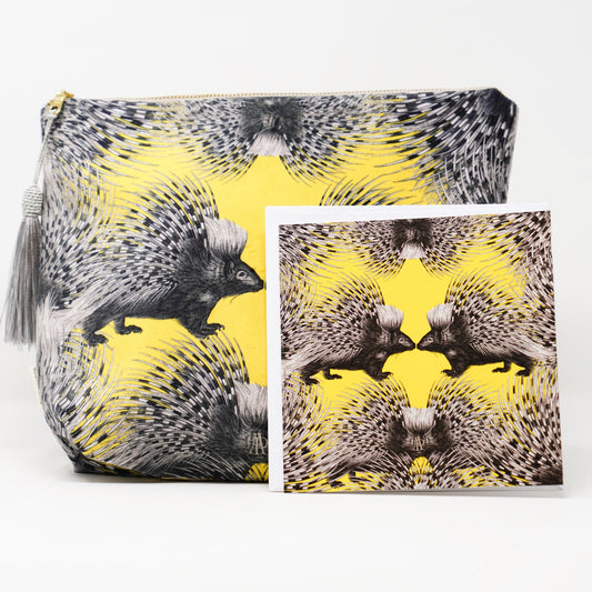 Ark Paper Velvet Wash Bag - Porcupine Rocks