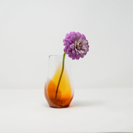 Hothaus Glass Forager Vase, Topaz and Pink