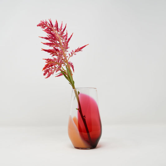 Hothaus Glass Forager Vase, Peach and Rose