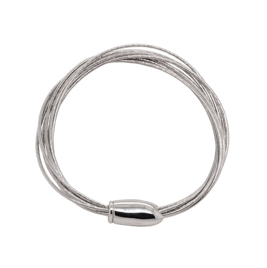 Pesavento DNA Spring Thin Bracelet, Rhodium