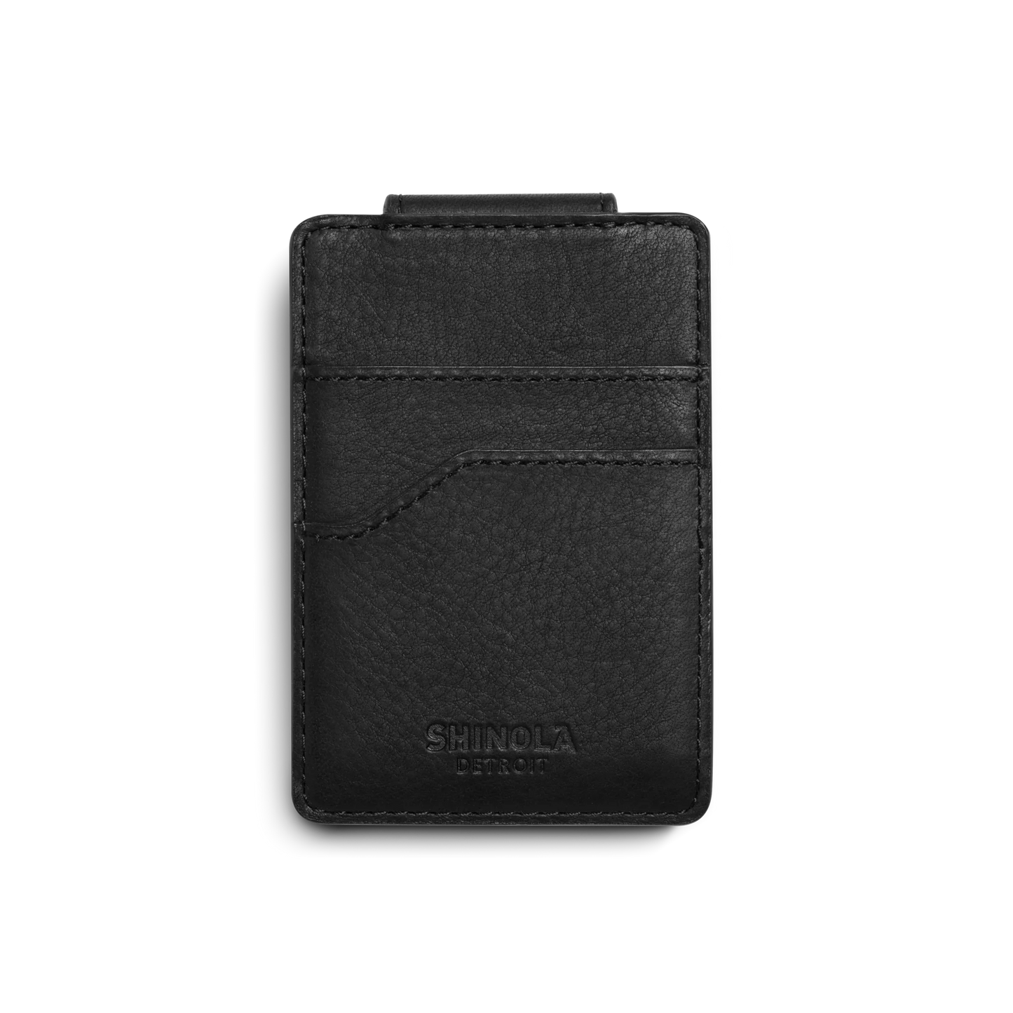 Shinola Magnetic Money Clip and Card Holder, Black