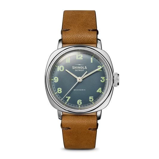 Watch: Mechanic 3h 39mm, British Tan Leather Strap